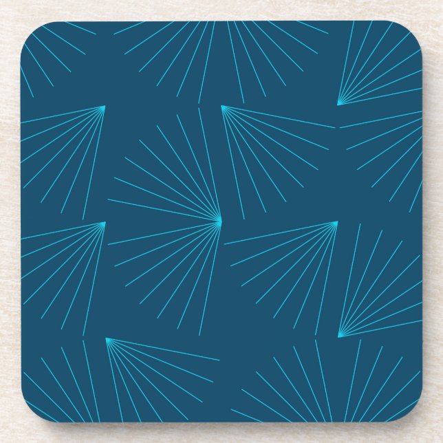 Blue, modern, simple light celebration concept coaster (Front)