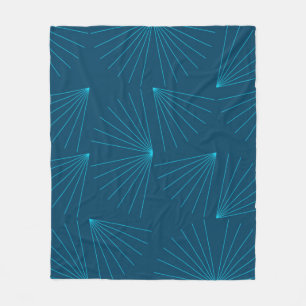 Blue, modern, simple light celebration concept fleece blanket