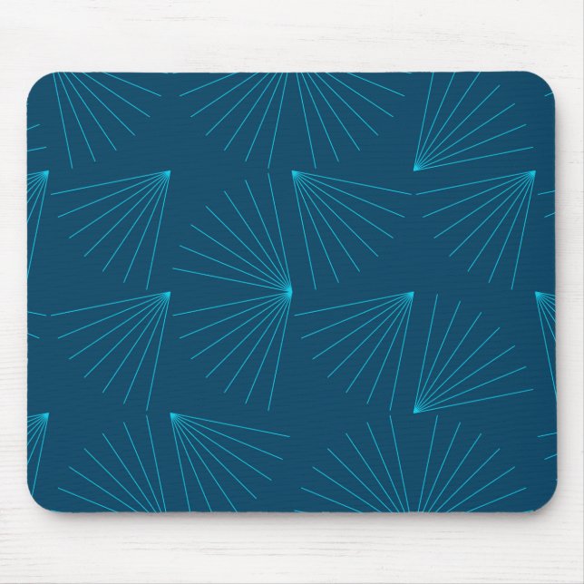 Blue, modern, simple light celebration concept mouse mat (Front)