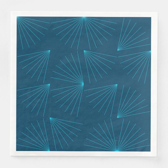 Blue, modern, simple light celebration concept napkin (Front)
