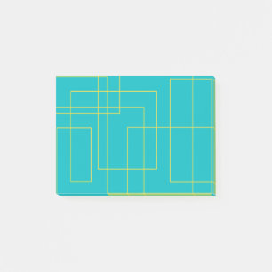 Blue modern, simple, minimal urban graphic art post-it notes