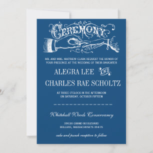 Blue Modern Typography Invite or Any Colour