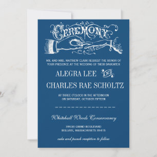 Blue Modern Typography Invite or Any Colour