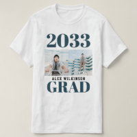 Blue Modern Typography Simple 2 Photo Graduation