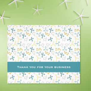 Blue Molecules Science Business Thank You Flyer