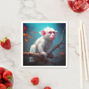 Blue Monkey Napkin