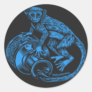 Blue Monkey Sticker