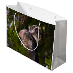 Blue monkey, Zanzibar Large Gift Bag