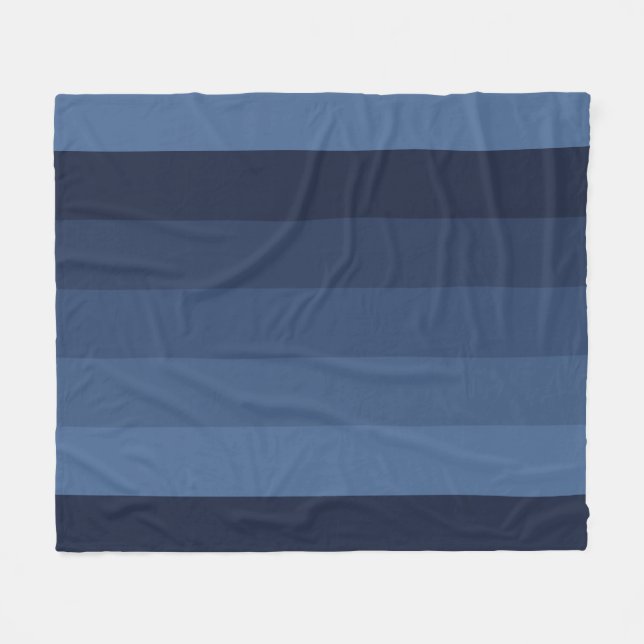 Blue Monochromatic Fleece Blanket (Front (Horizontal))