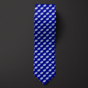 Blue Monochromatic Football Tie