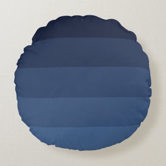 Blue Monochromatic Round Cushion (Front)