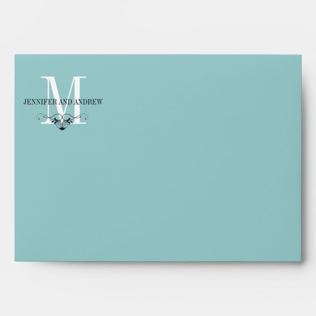 Blue Monogram Chandelier A7 Envelopes (Front)
