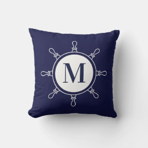 Blue Monogram Cushion