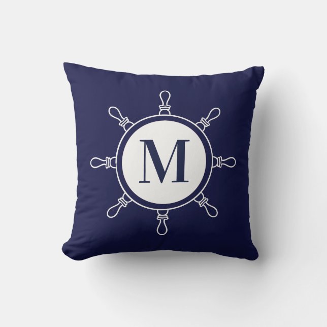 Blue Monogram Cushion (Front)