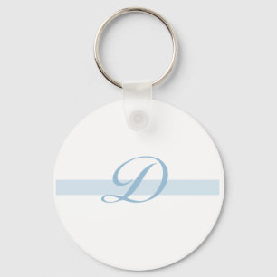 Blue Monogram D Key Ring