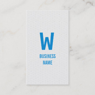 Blue Monogram Financial Advisor Business Card
