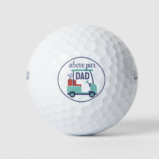 Blue Monogram Initial  Golf Balls (Front)