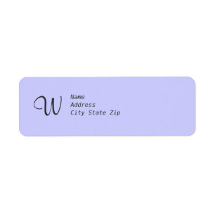 Blue Monogram Label