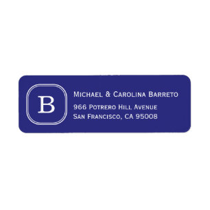 Blue Monogram Labels