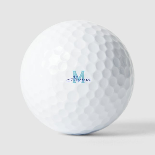 Blue Monogram Mason Golf Balls  (Front)