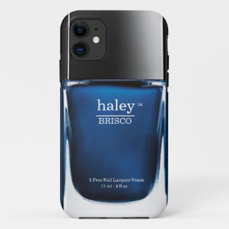 Blue Monogram Nail Polish Bottle iPhone Case