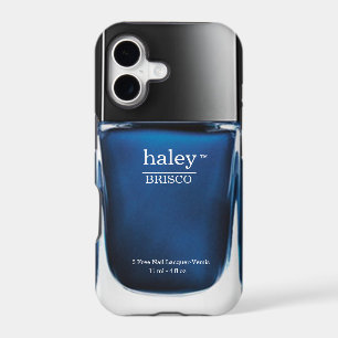 Blue Monogram Nail Polish Bottle iPhone Case