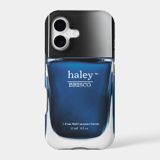 Blue Monogram Nail Polish Bottle iPhone Case