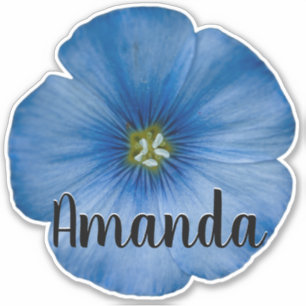 Blue Monogram Name Flower Nature Plant Cute Pretty