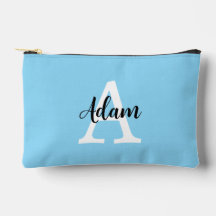 Blue Monogram Name Script Personalised Design