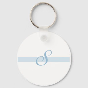 Blue Monogram S Key Ring