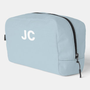 Blue Monogram Simple Minimal Modern Travel Dopp Kit