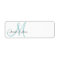 Blue Monogram Wedding Invitation Address Labels