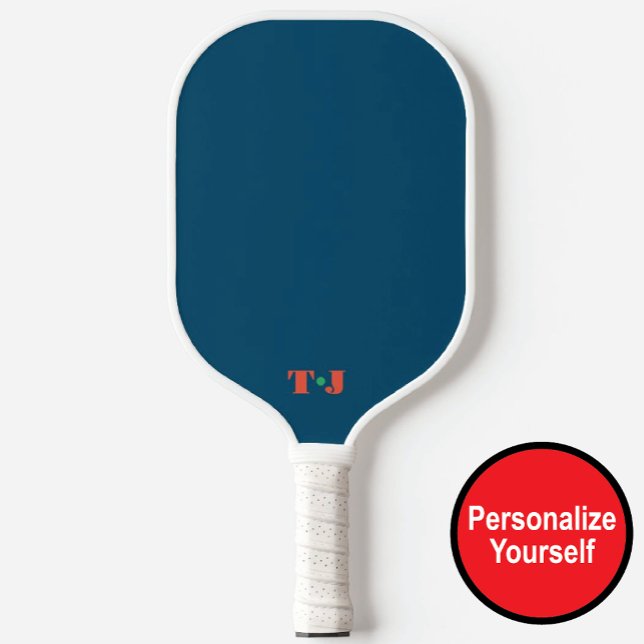 Blue Monogrammed Personalised Pickleball Paddle (Creator Uploaded)