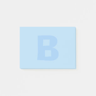 Blue Monogrammed Post It Notes