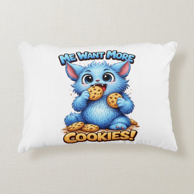 Blue Monster Decorative Cushion (Front)