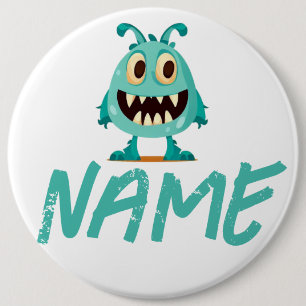 Blue/monster/kid/halloween  6 cm round badge