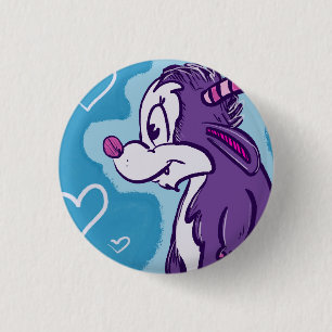 Blue Monster Thingy 3 Cm Round Badge