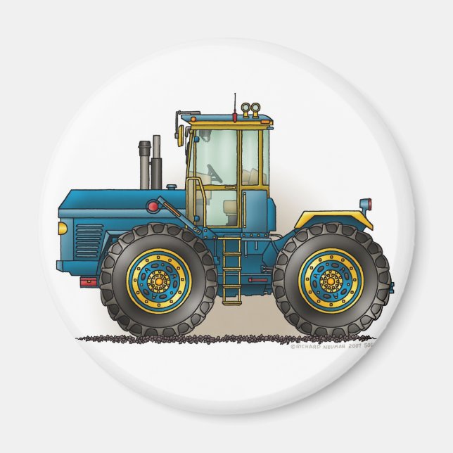 Blue Monster Tractor Magnets (Front)
