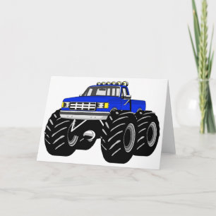 BLUE MONSTER TRUCK CARD