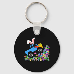 Blue Monster Truck Climbing Easter Eggs Kids Key Ring