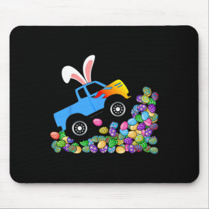 Blue Monster Truck Climbing Easter Eggs Kids Mouse Mat