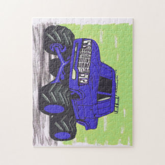 Blue Monster Truck Jigsaw Puzzle