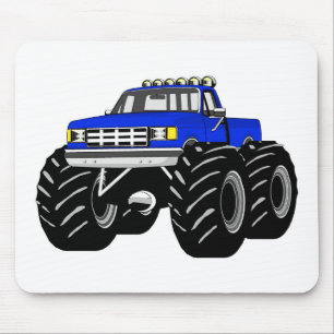 BLUE MONSTER TRUCK MOUSE MAT