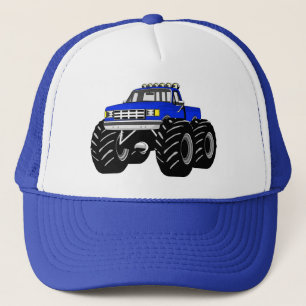 BLUE MONSTER TRUCK TRUCKER HAT