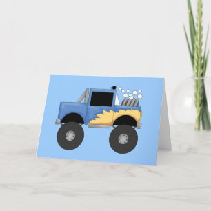 Blue Monster Truck Tshirts and Gifts Card
