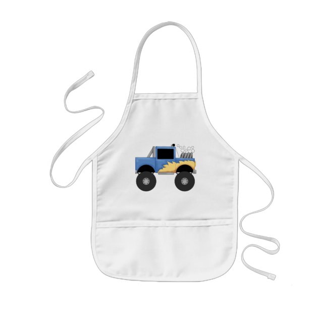 Blue Monster Truck Tshirts and Gifts Kids Apron (Front)