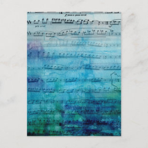Blue Mood Music Postcard