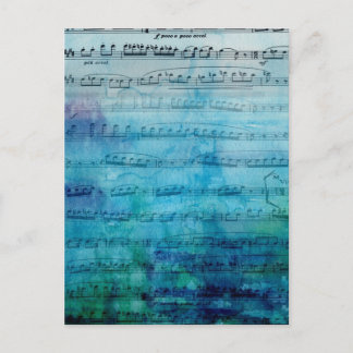 Blue Mood Music Postcard