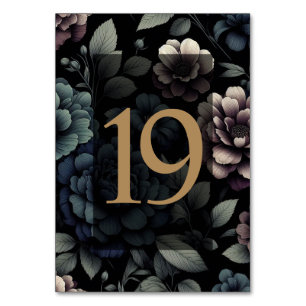 Blue Moody Floral Table 19 Number