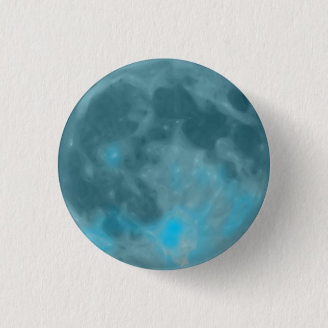 Blue moon 3 cm round badge (Front)